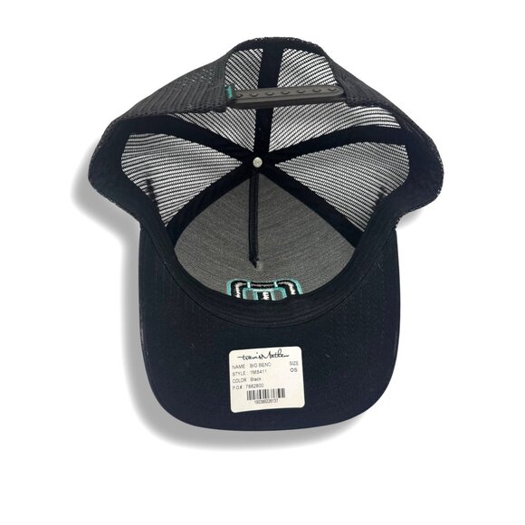 Travis Mathew Black Big Bend Pineapple Hat Trucker‎ Cap Snapback Mesh Golf New - Picture 4 of 6